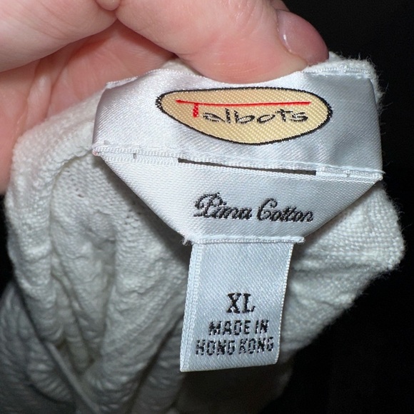NWOT Talbots Off White V Neck Sweater - Picture 4 of 4